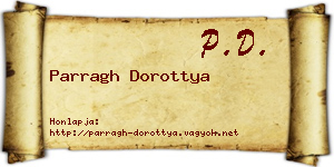 Parragh Dorottya névjegykártya